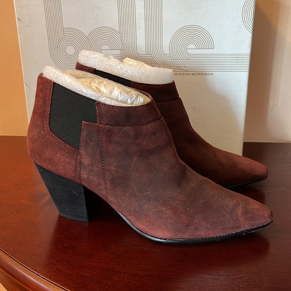 🌺Final Price w/$4.99 Shipping🌺Belle/Sigerson Morrison Distressed Suede Booties - Picture 5 of 9